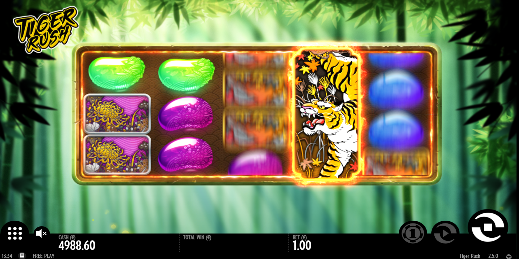 Tiger Rush slot game Free spin