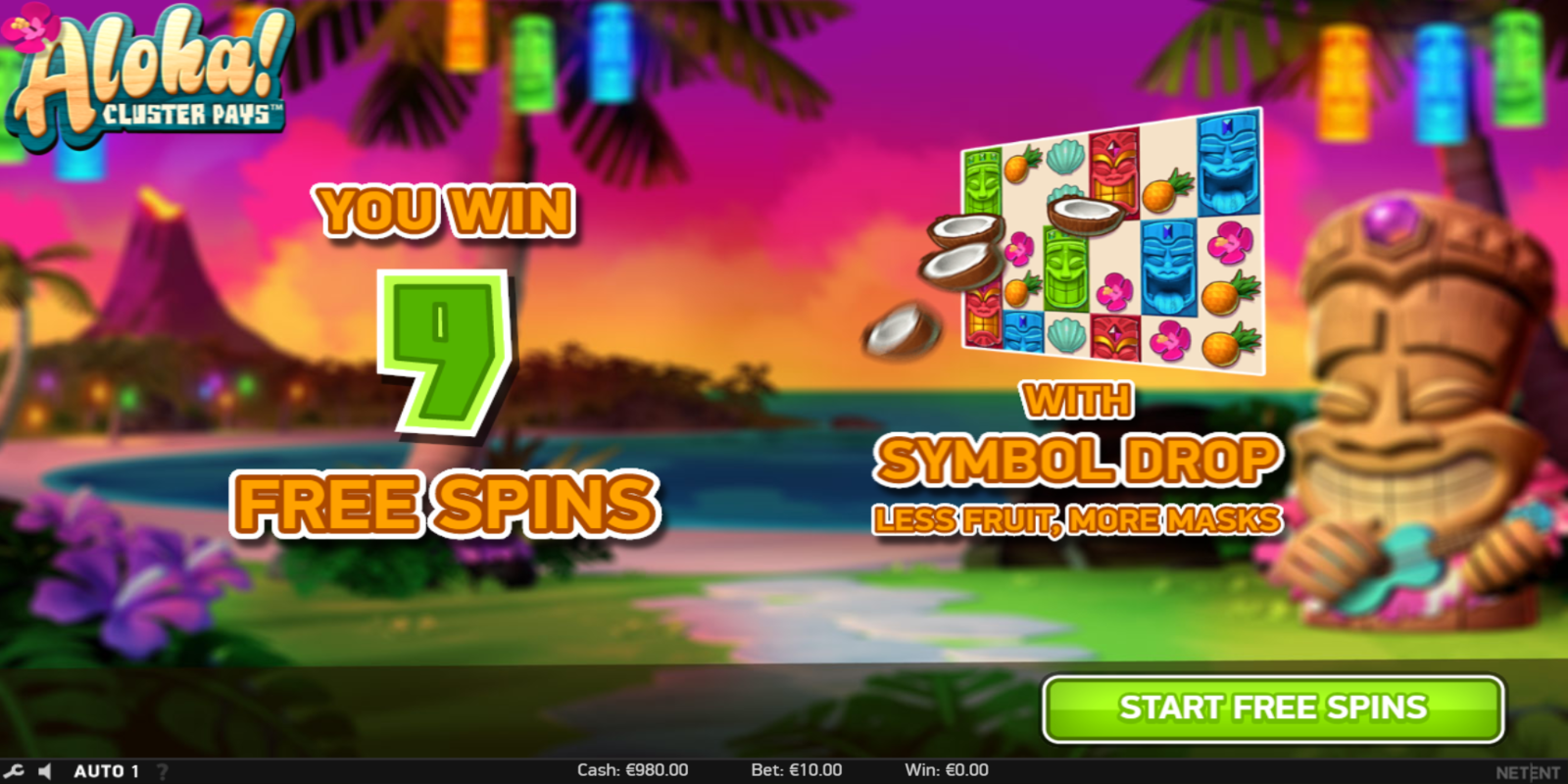 Aloha slot game Free Spins Win