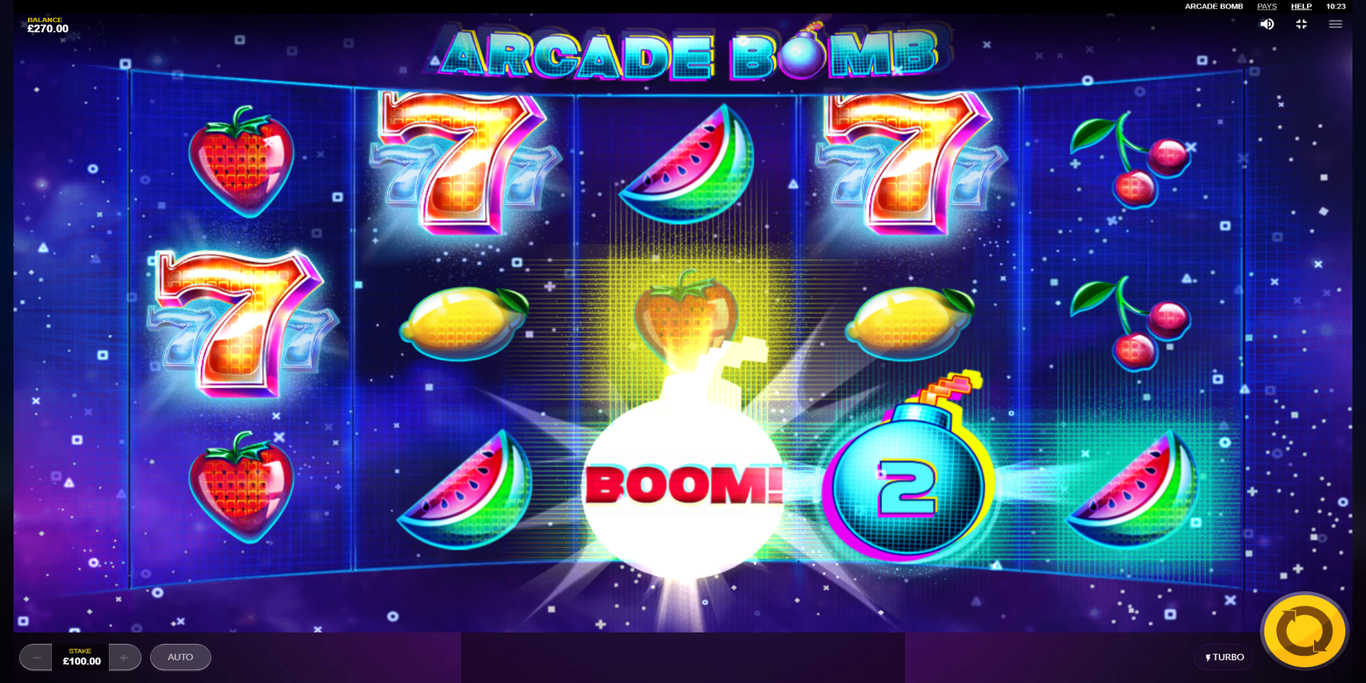 Arcade Bomb slot game BOMB explosion