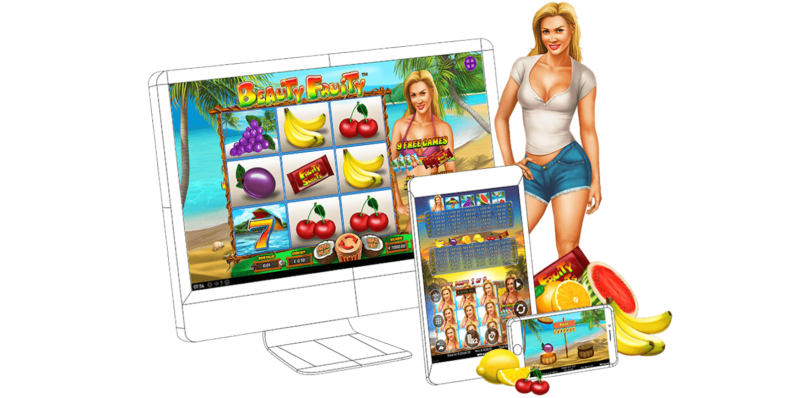 Beauty Fruity slot game Available for all devices