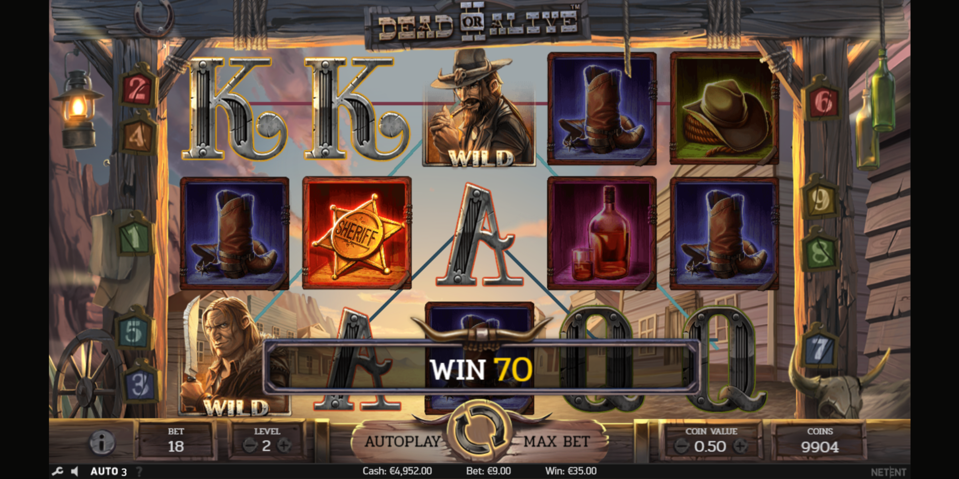 Dead or Alive 2 slot game Gameplay Wild Symbols Win