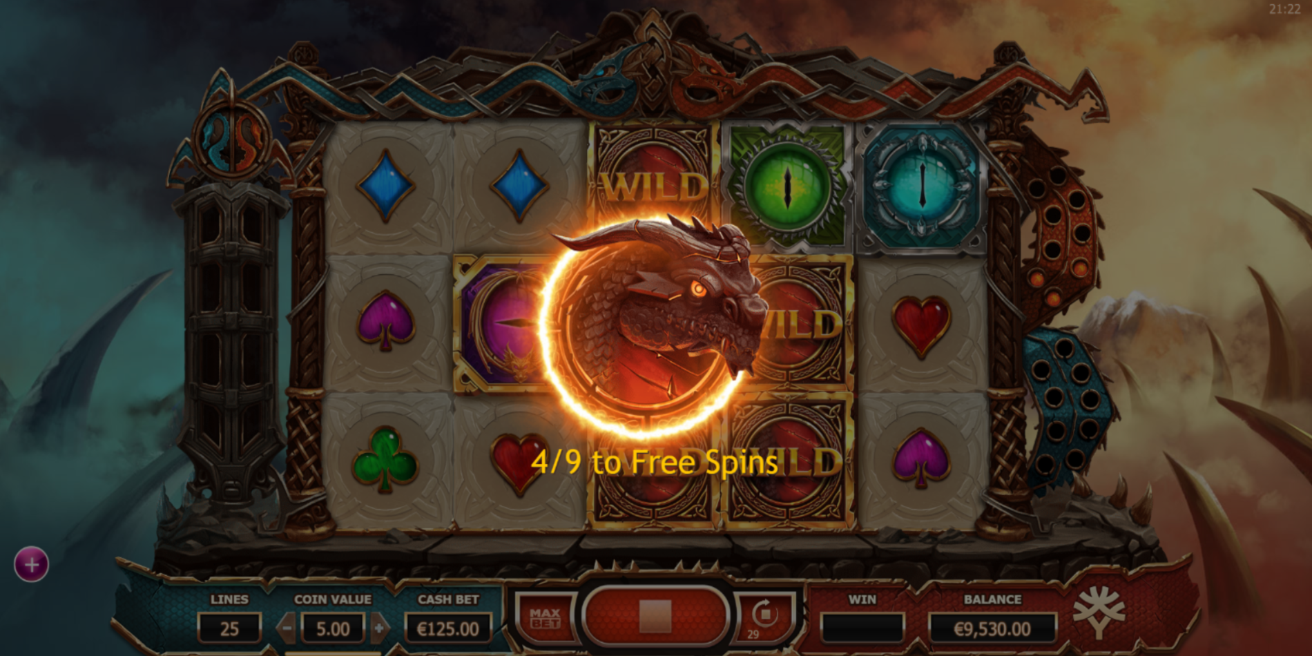 Double Dragons slot game Free Spins Collecting