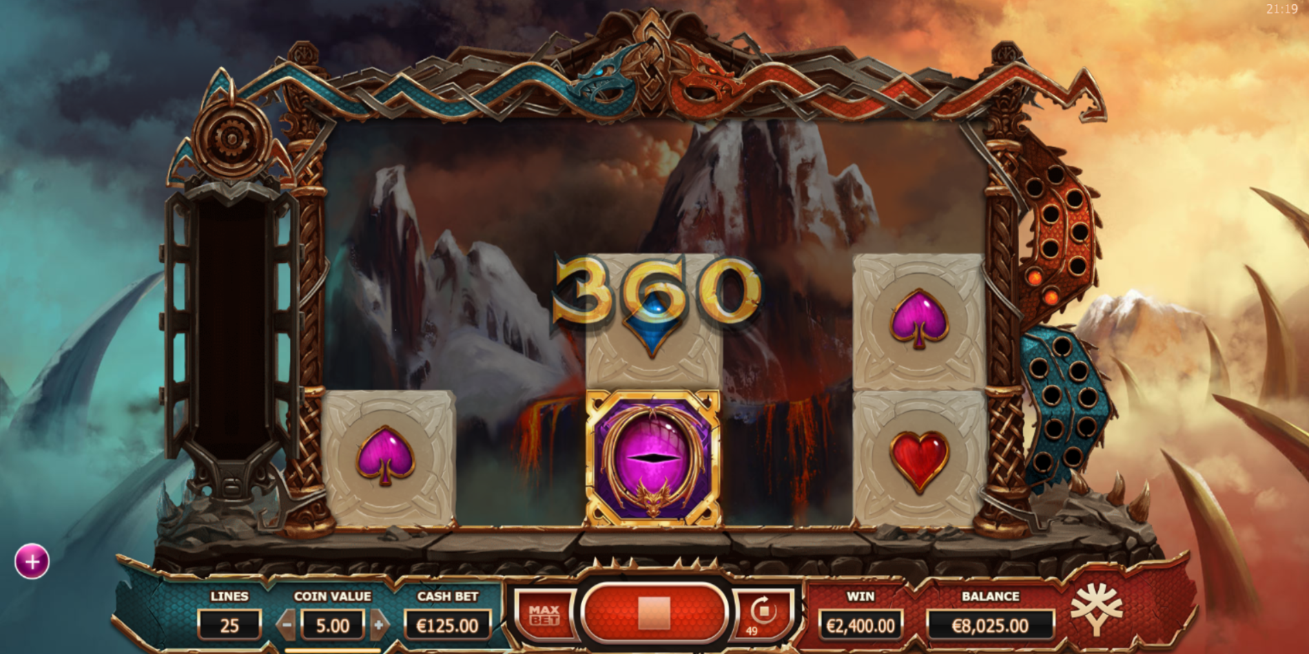 Double Dragons slot game Gameplay Big Win