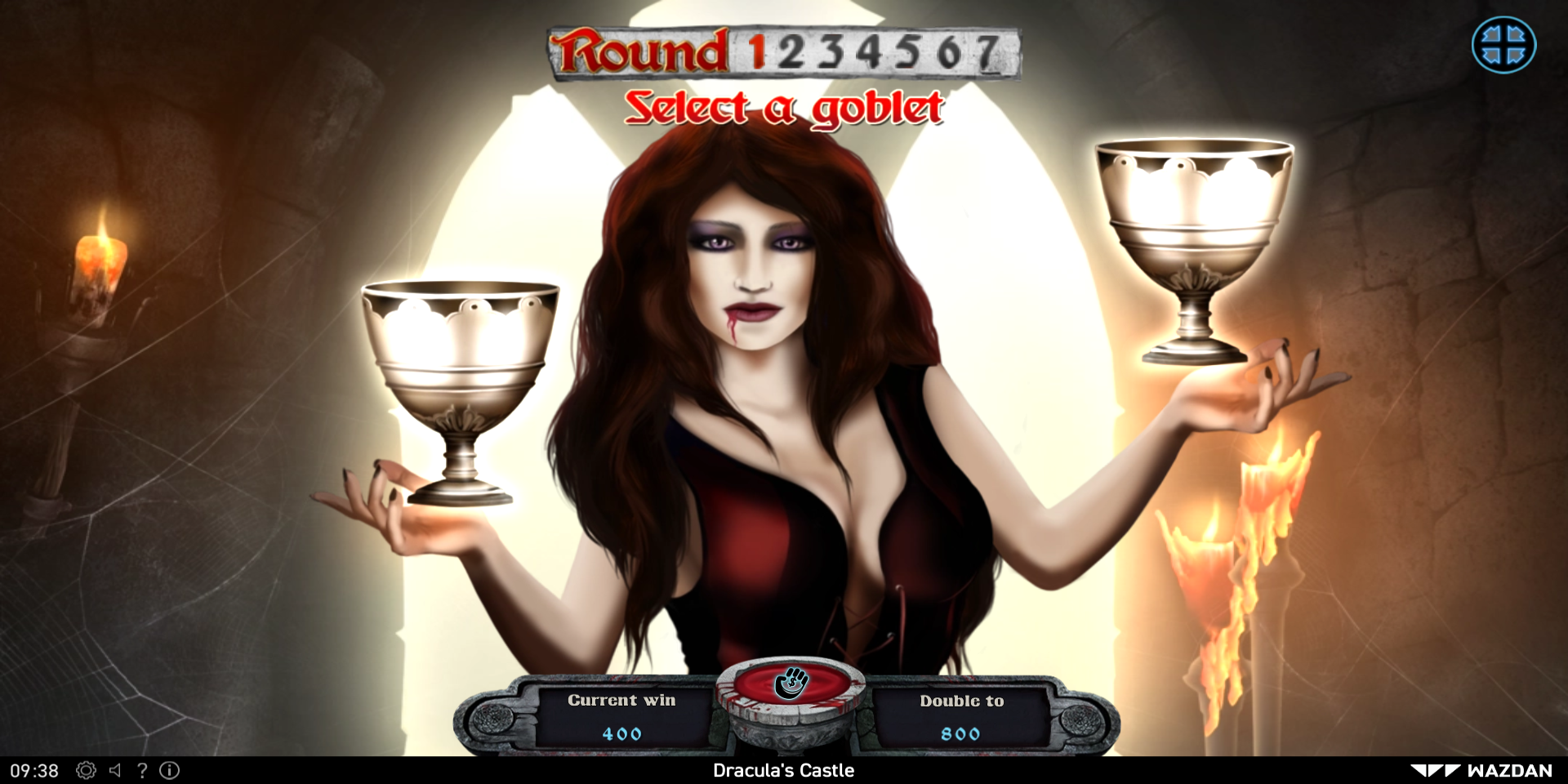 Dracula's Castle slot game Gamble feature Double to