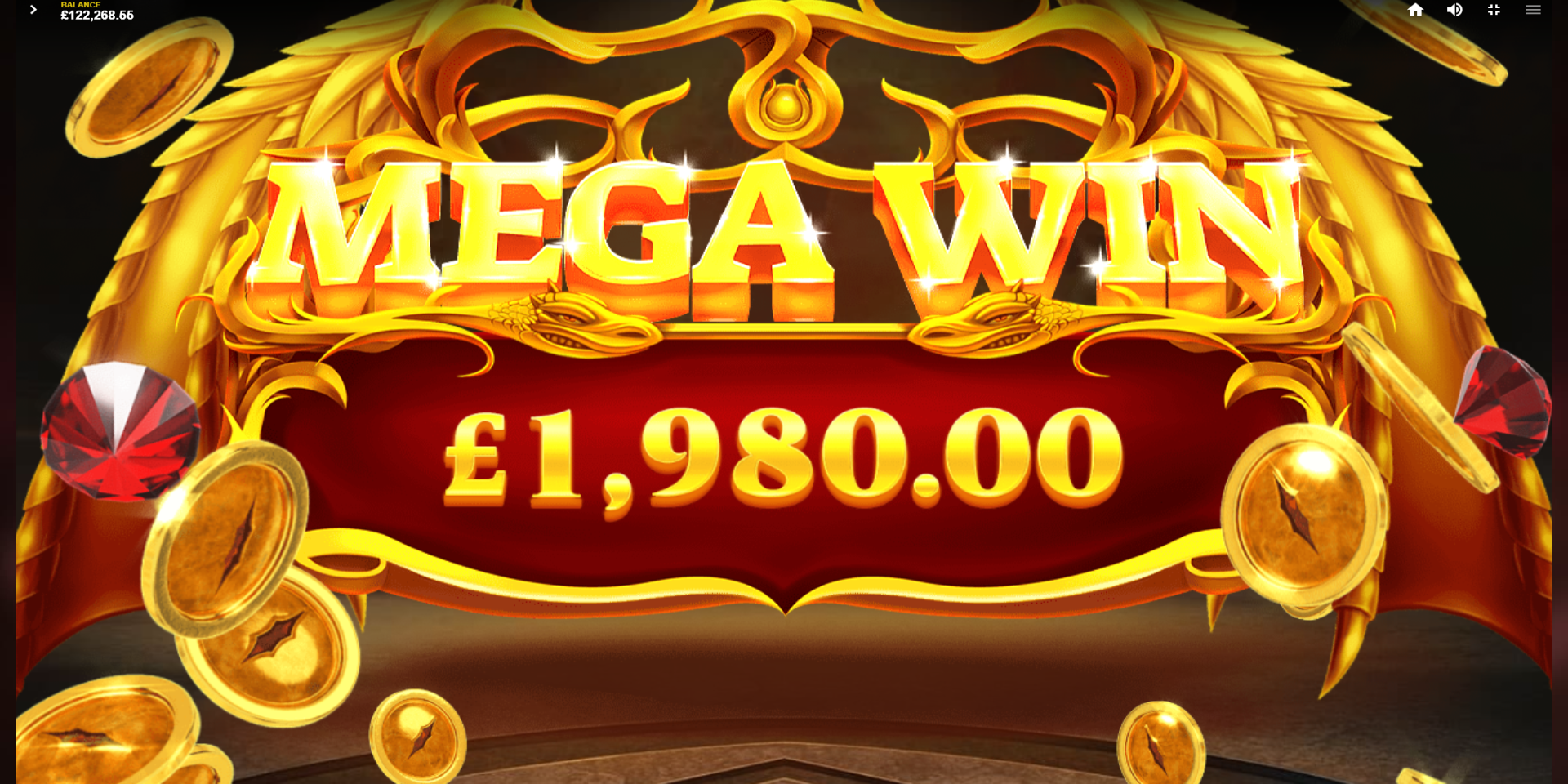 Dragons Fire slot game Gameplay Mega WIN
