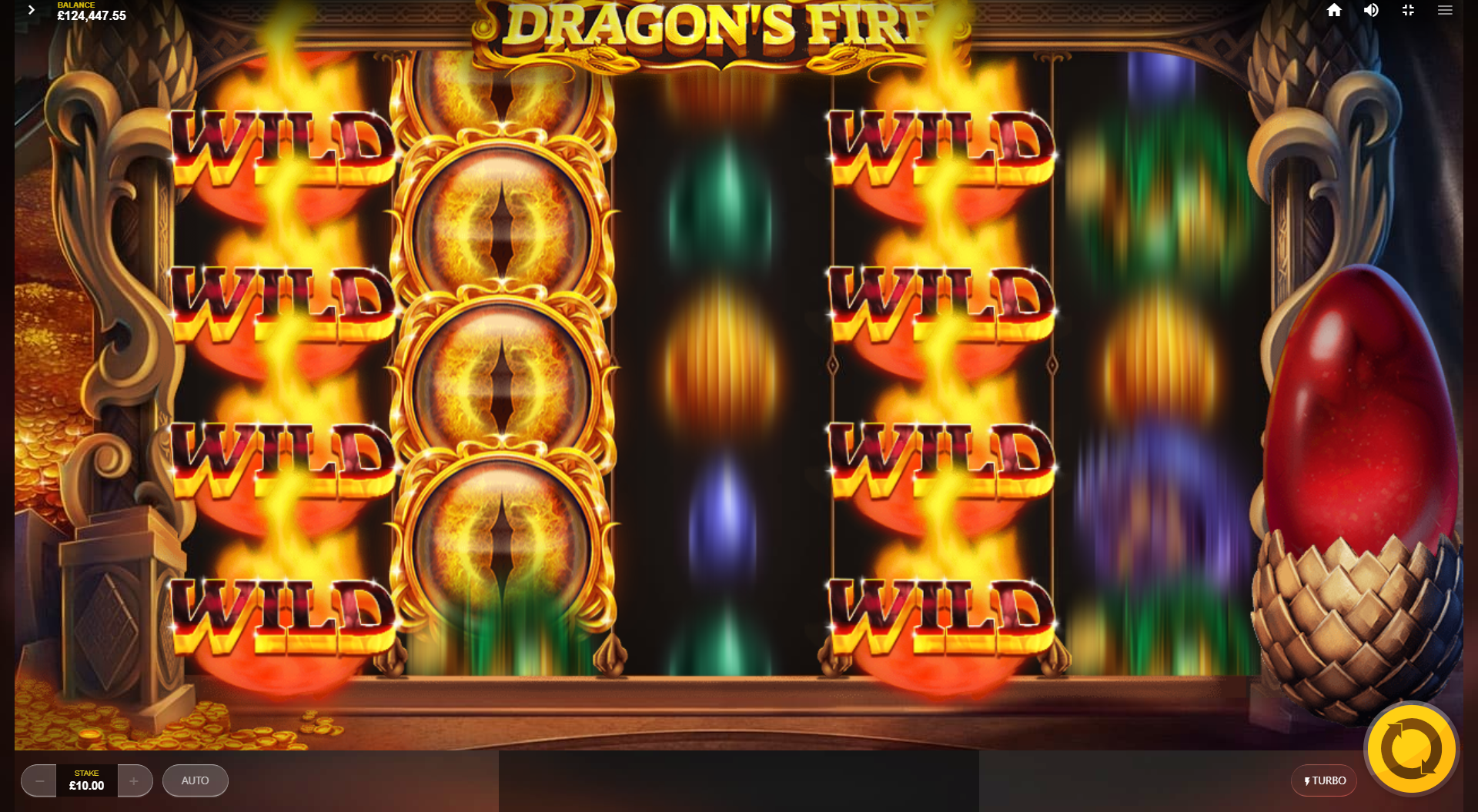 Dragons Fire slot game spits fire Wild Reels