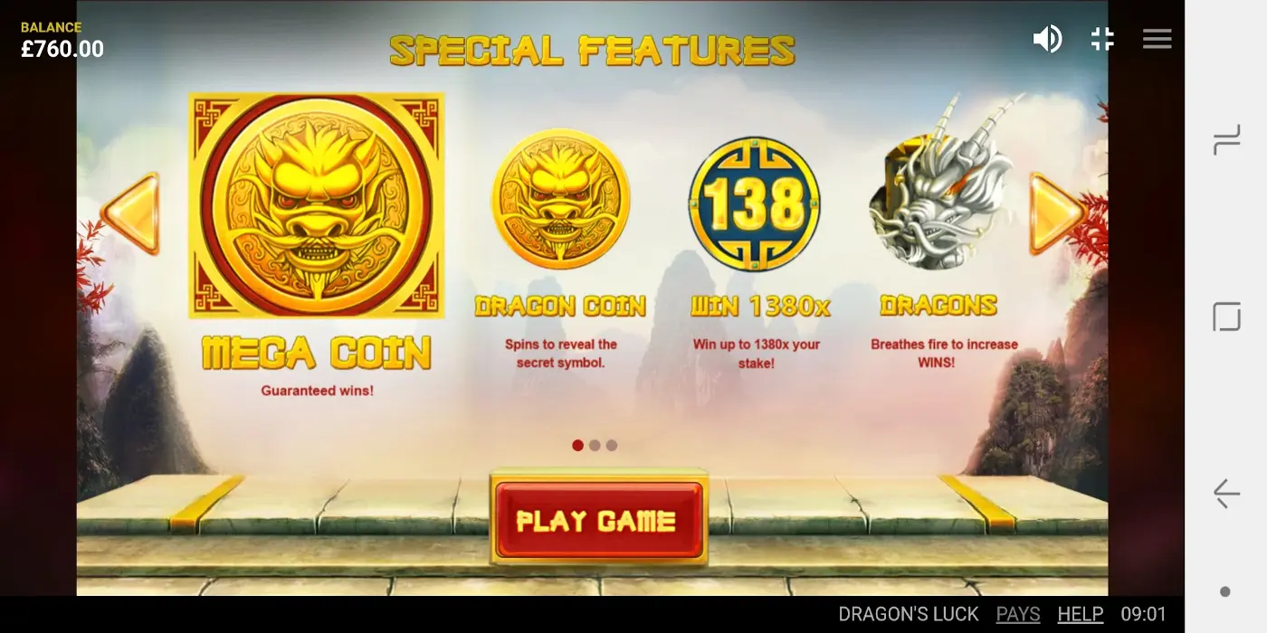 Dragon's Luck slot game Special Symbols let you win MEGA