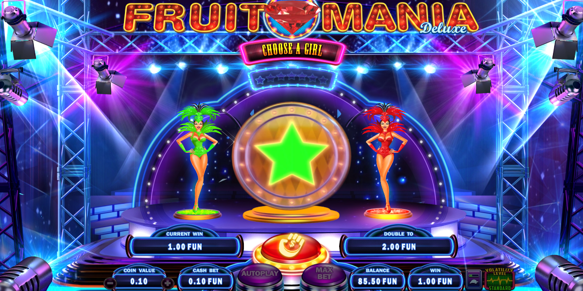 Fruit Mania Deluxe slot game Gamble feature