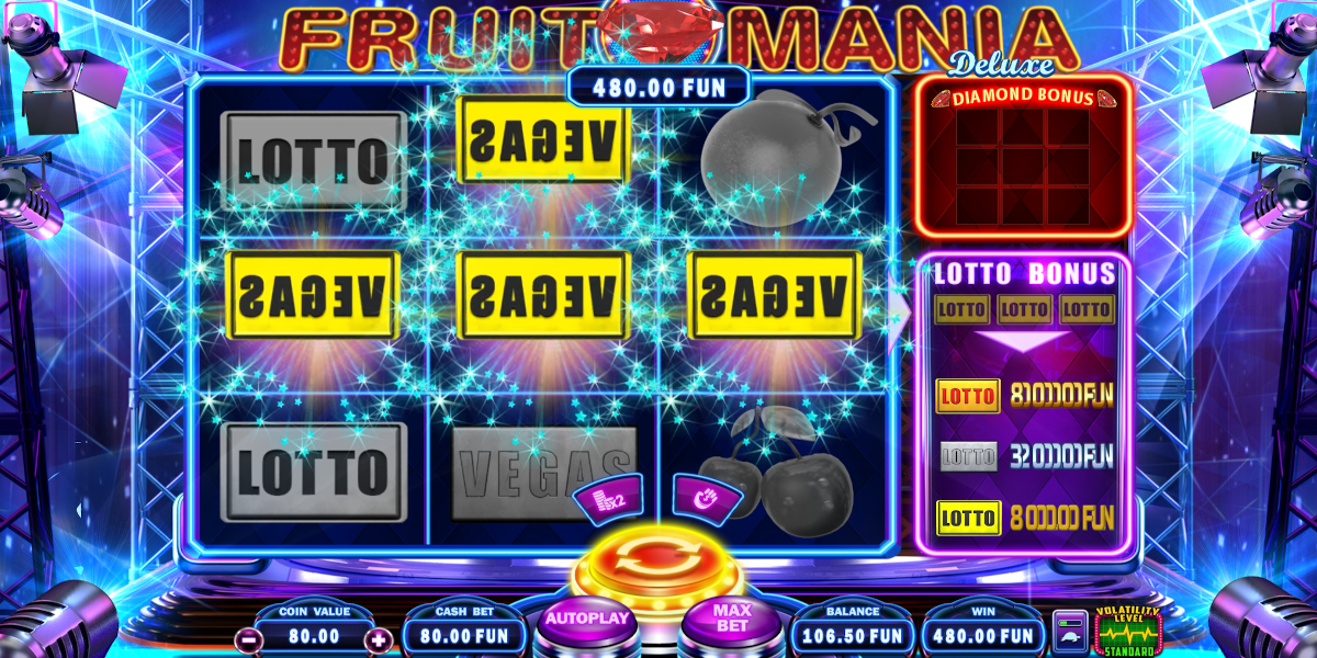 Fruit Mania Deluxe slot game Gameplay Win