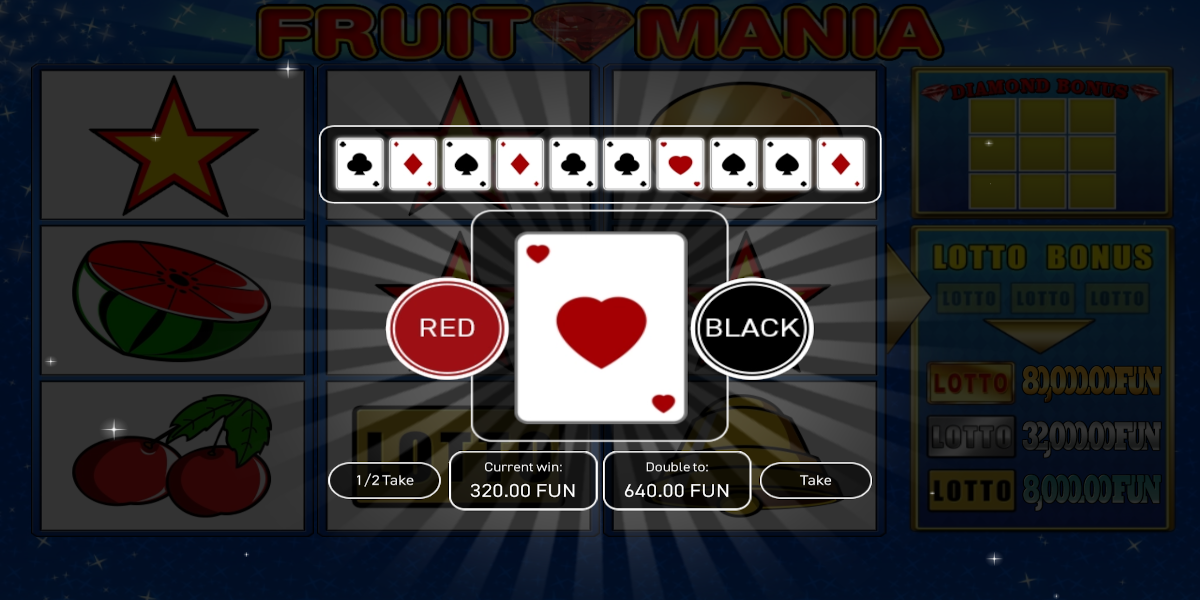Fruit Mania slot game Gamble Feature