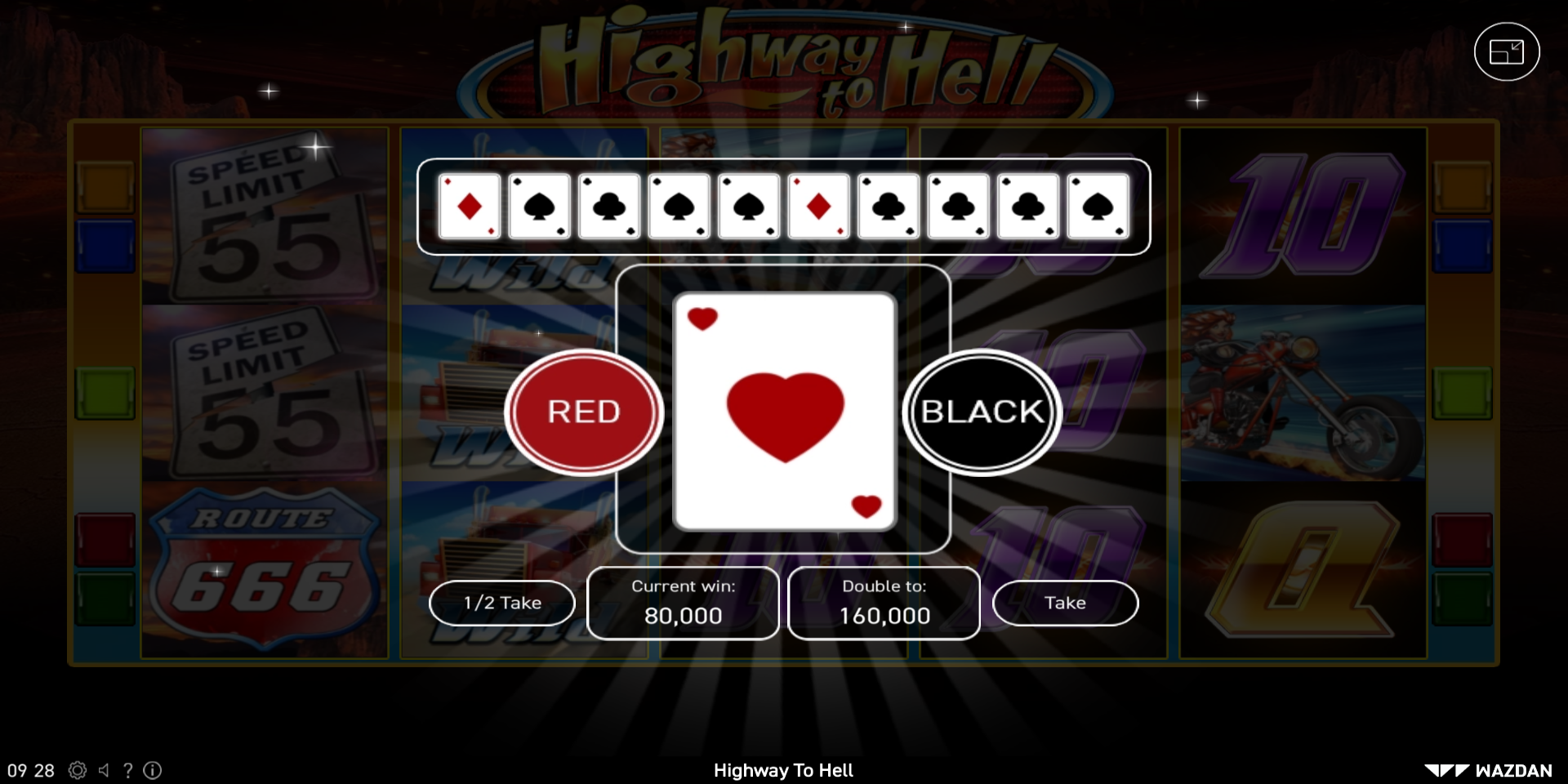 Highway To Hell slot game Gamble feature Double your Win