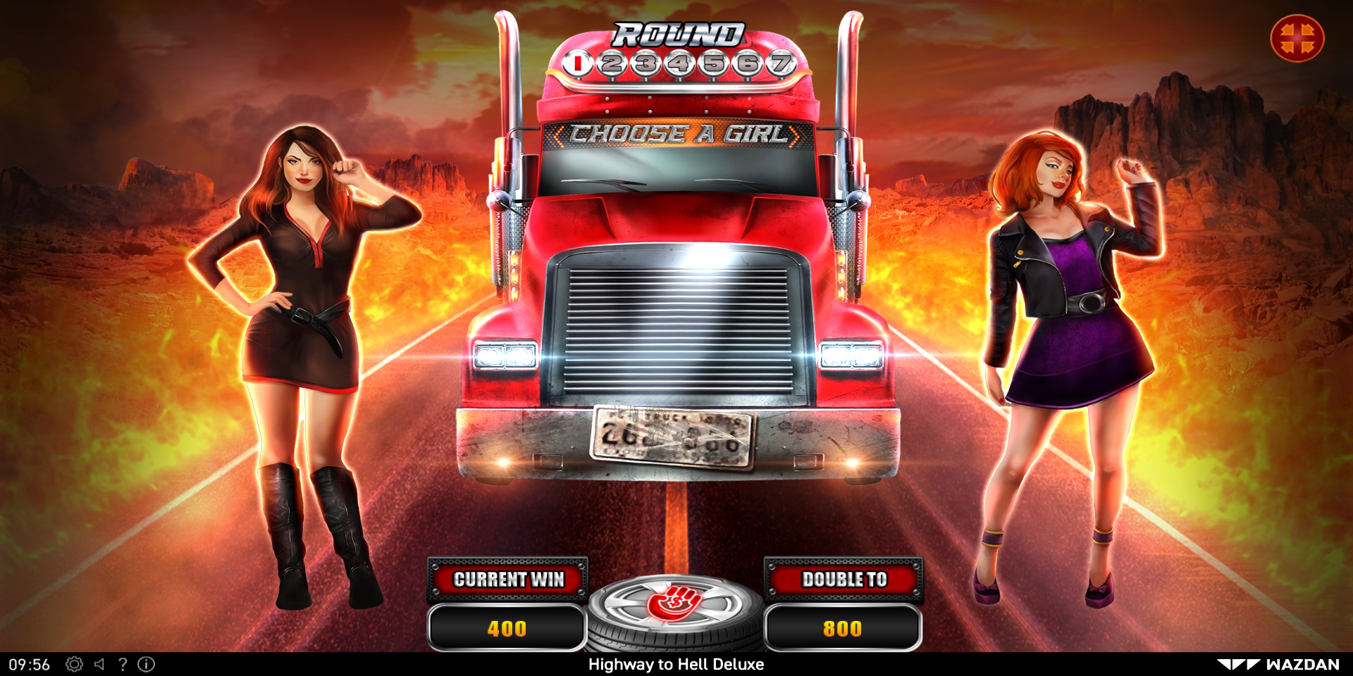 Highway to Hell Deluxe slot game Gamble feature Double Win