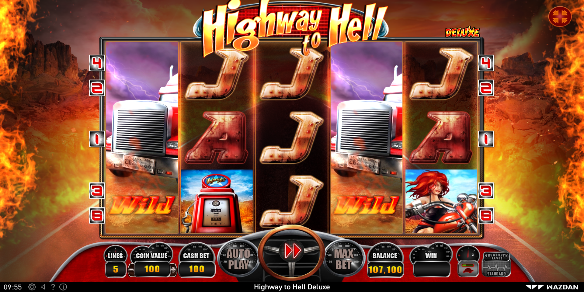 Highway to Hell Deluxe slot game Gameplay Wild Symbol Win