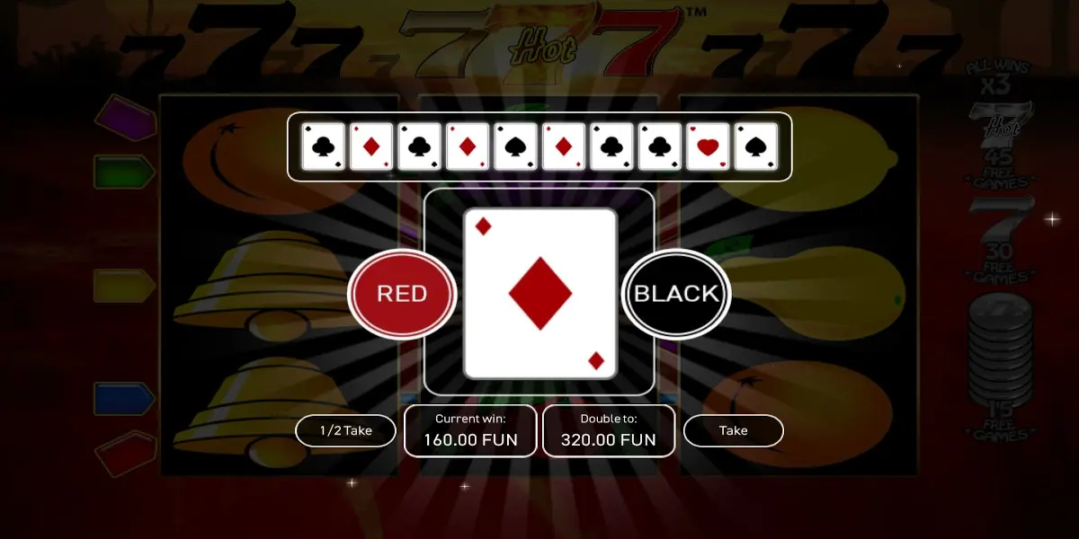 Hot 777 slot game Gamble feature