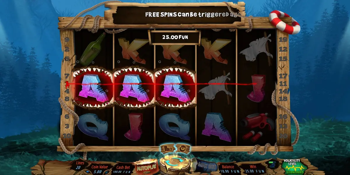 Hungry Shark slot game Gameplay Win