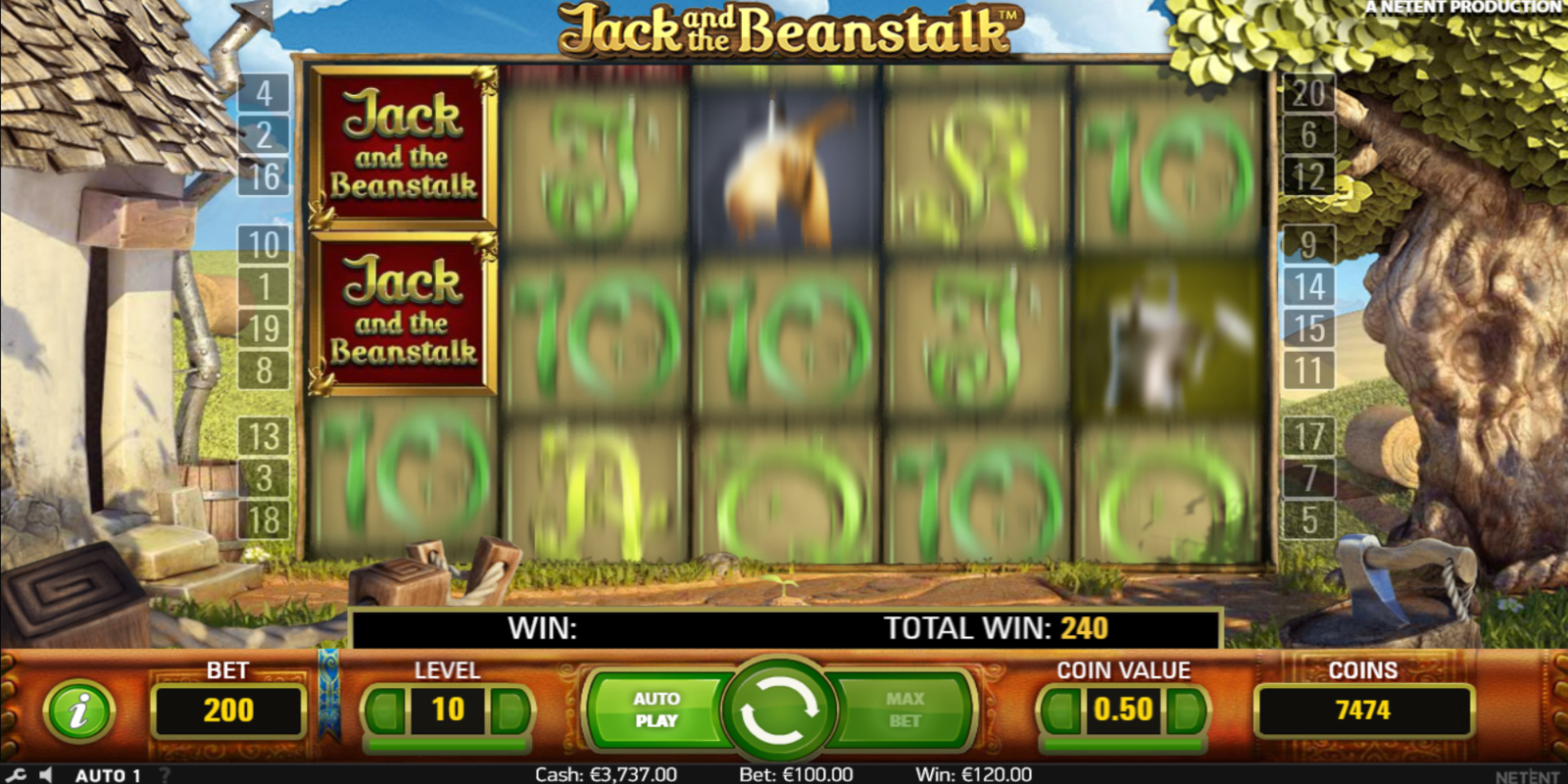 Jack and The Beanstalk slot game Moving Wild Symbol