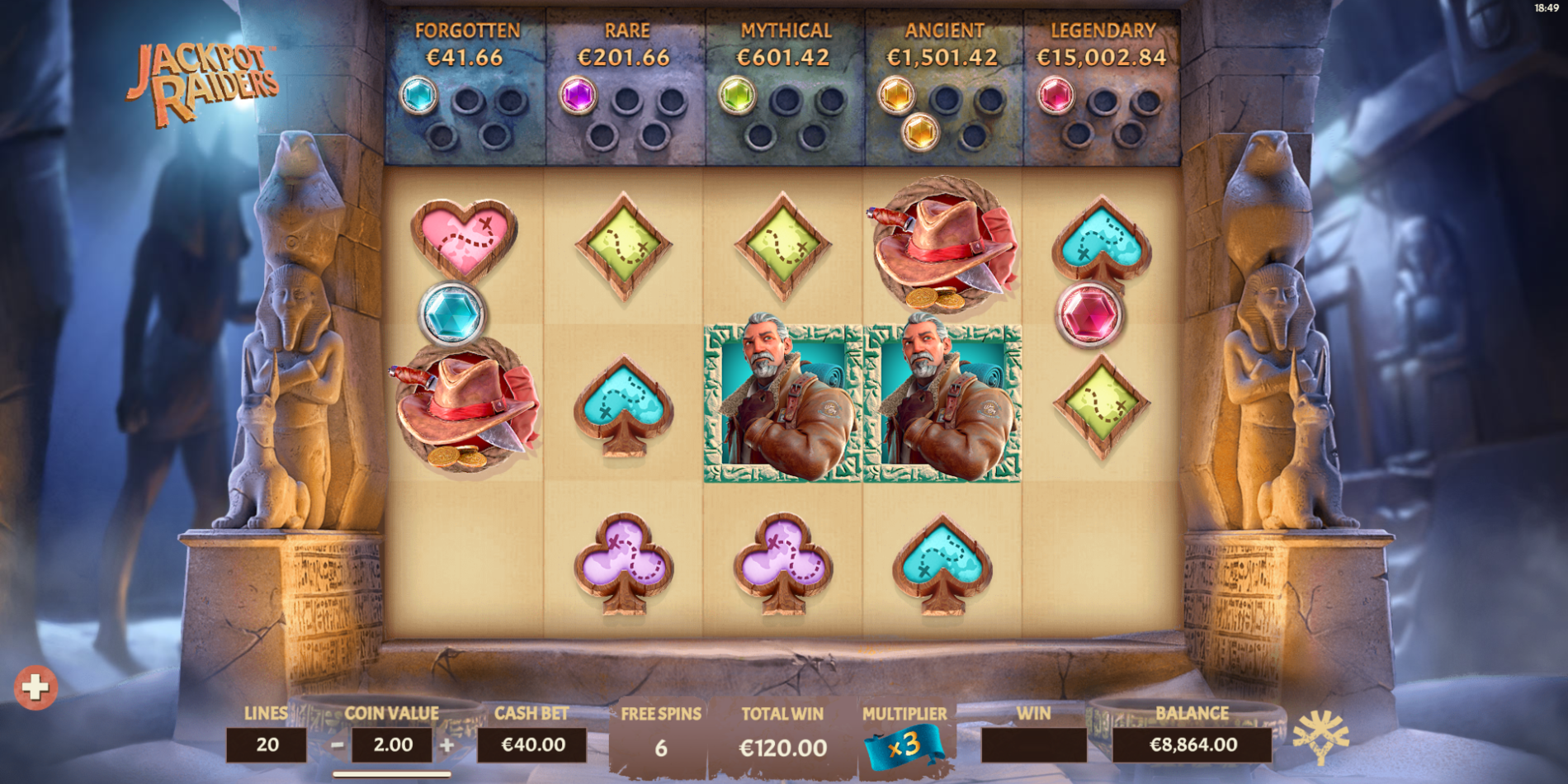 Jackpot Raiders slot game Collect Jackpots during Free Spins