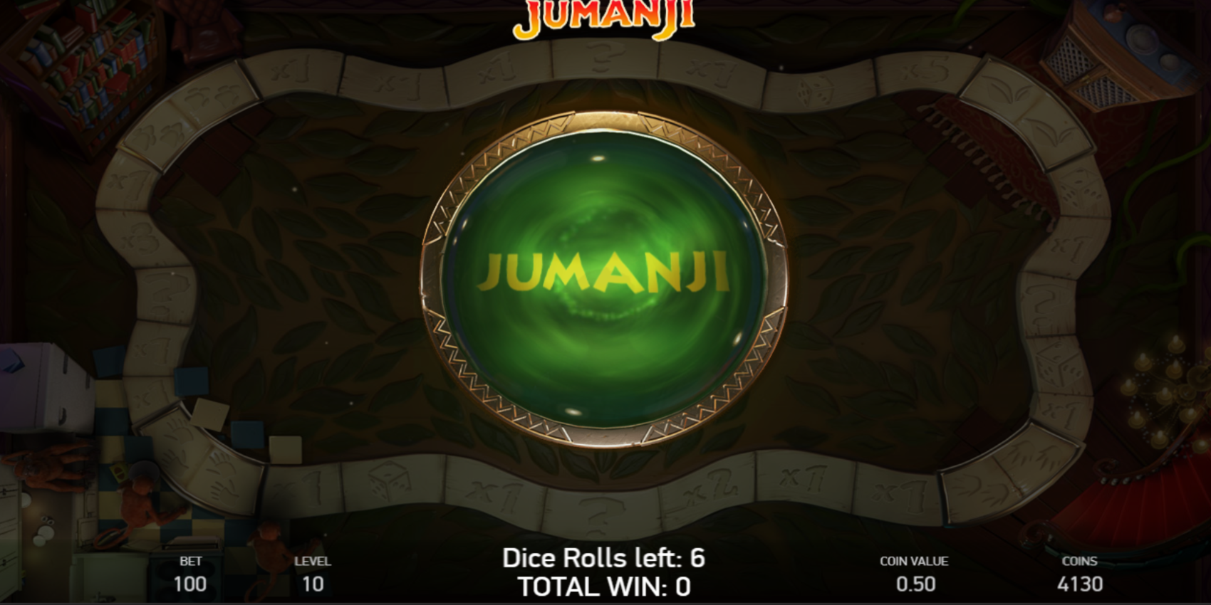 Jumanji free slots game version lets you try Jumanji Board game feature