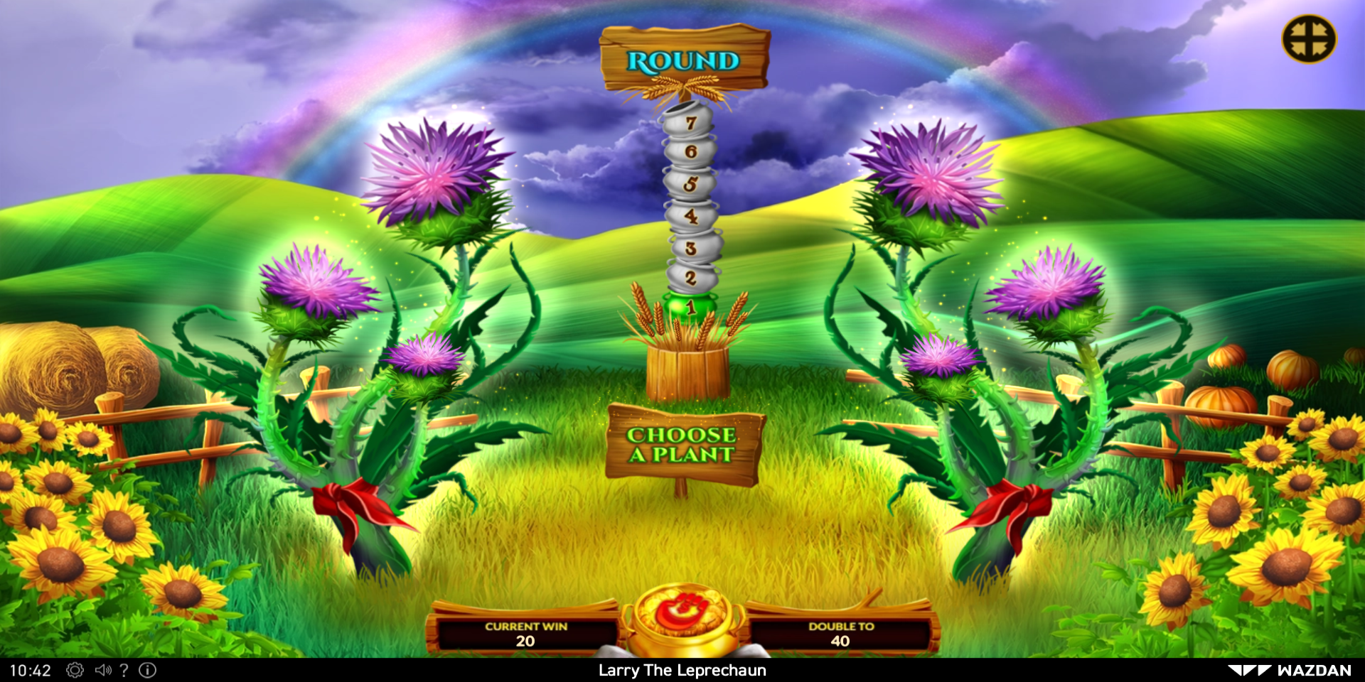 Larry the Leprechaun slot game Gamble feature
