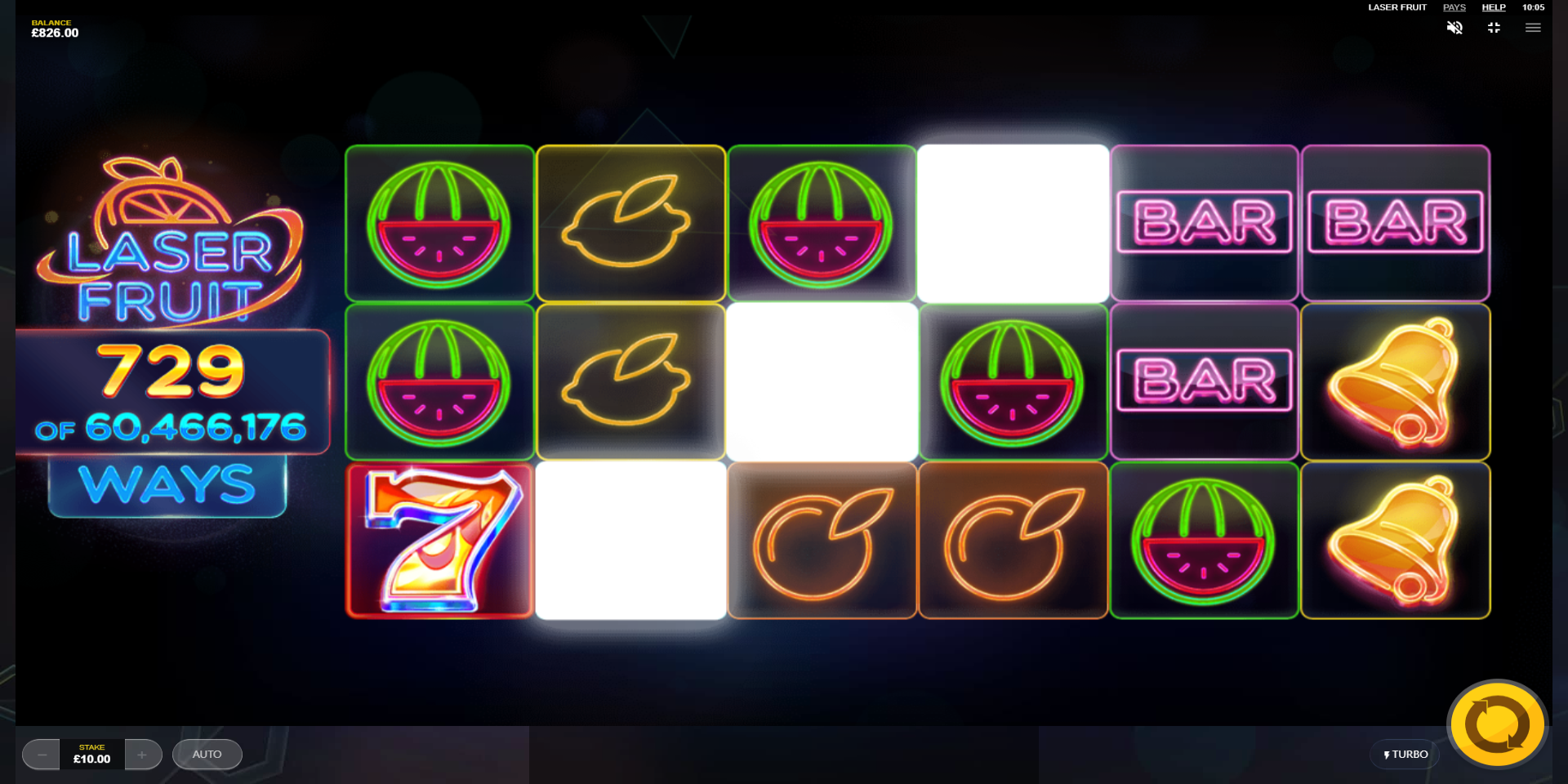 Laser Fruit slot game Gameplay Expand the Paylines