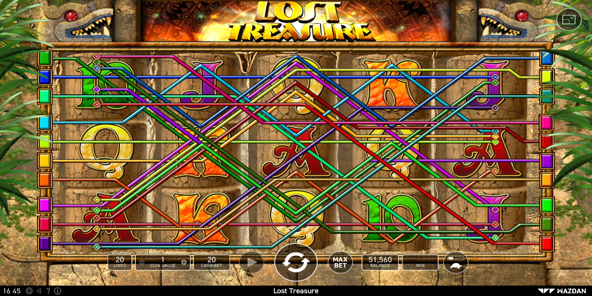 Lost Treasure game All Paylines