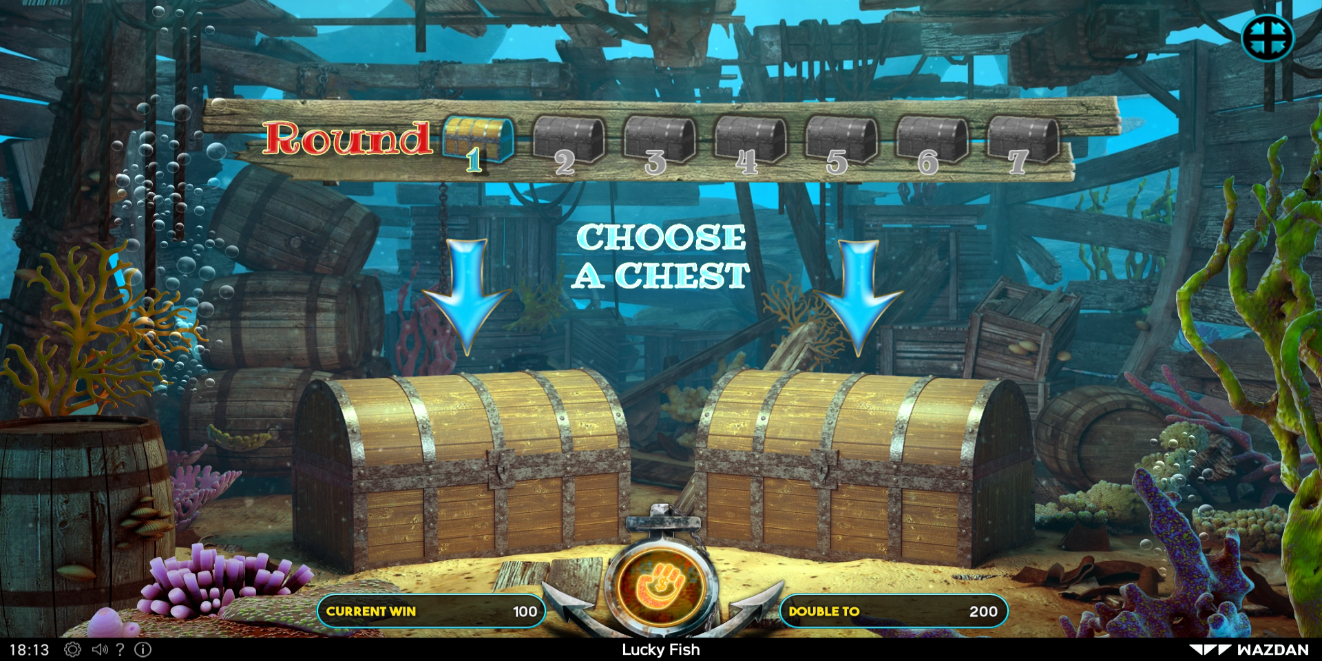 Lucky Fish slot game Gamble feature