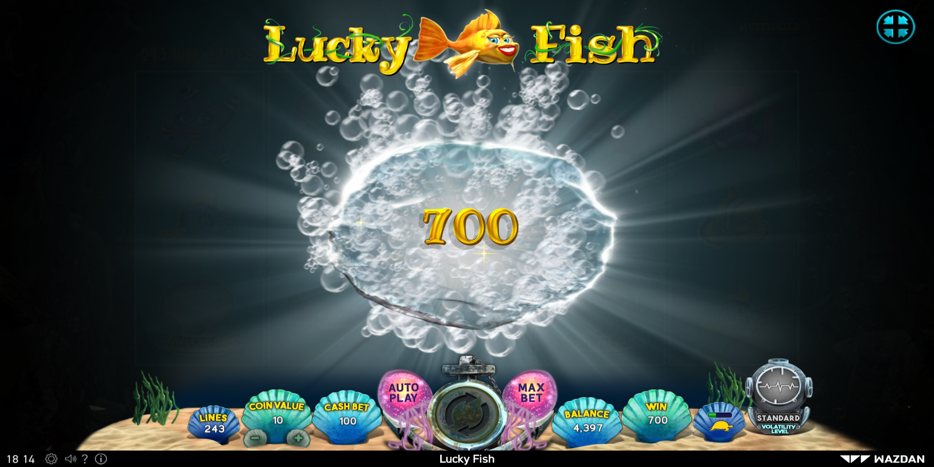 Lucky Fish slot game Scatter symbol big WIN