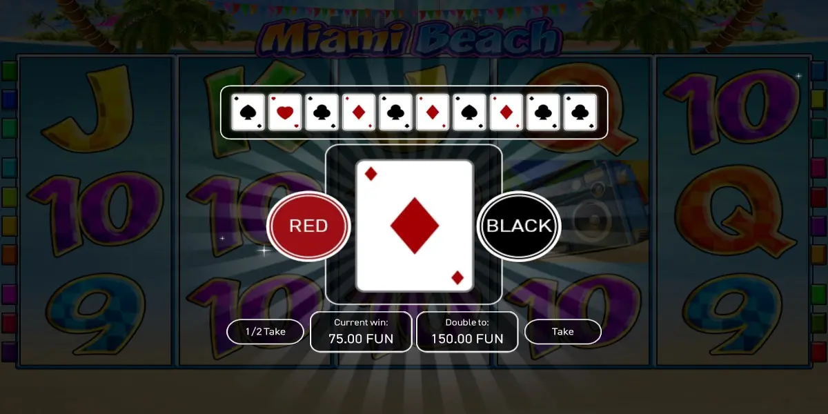 Miami Beach slot game Gamble feature