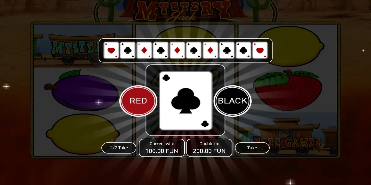 Mystery Jack slot game Gamble feature