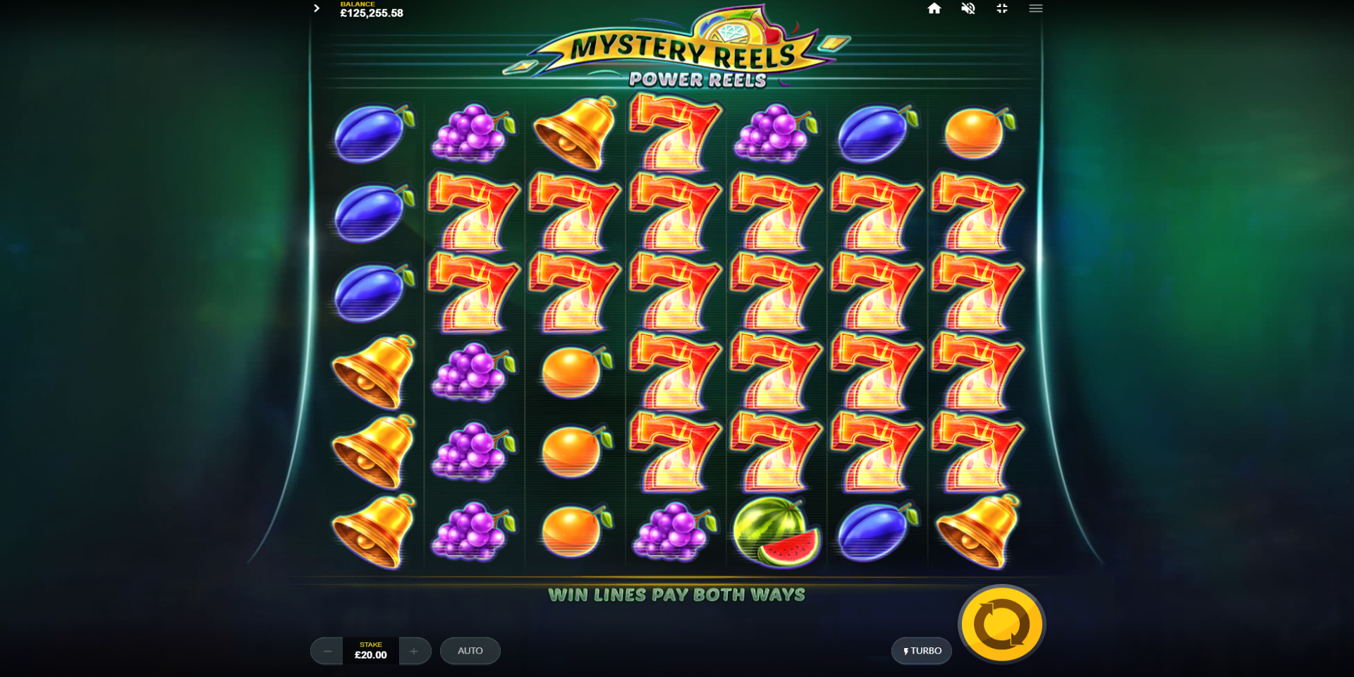 Mystery Reels Power Reels slot game 7 Symbols Mega WIN