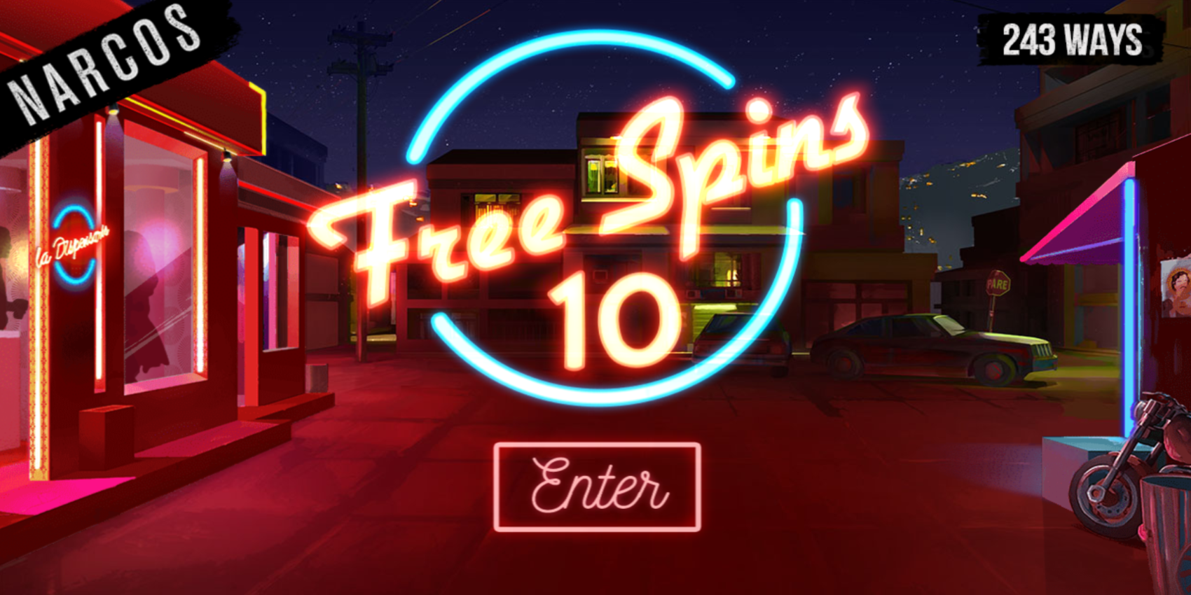 Narcos slot game 10 Free Spins Win