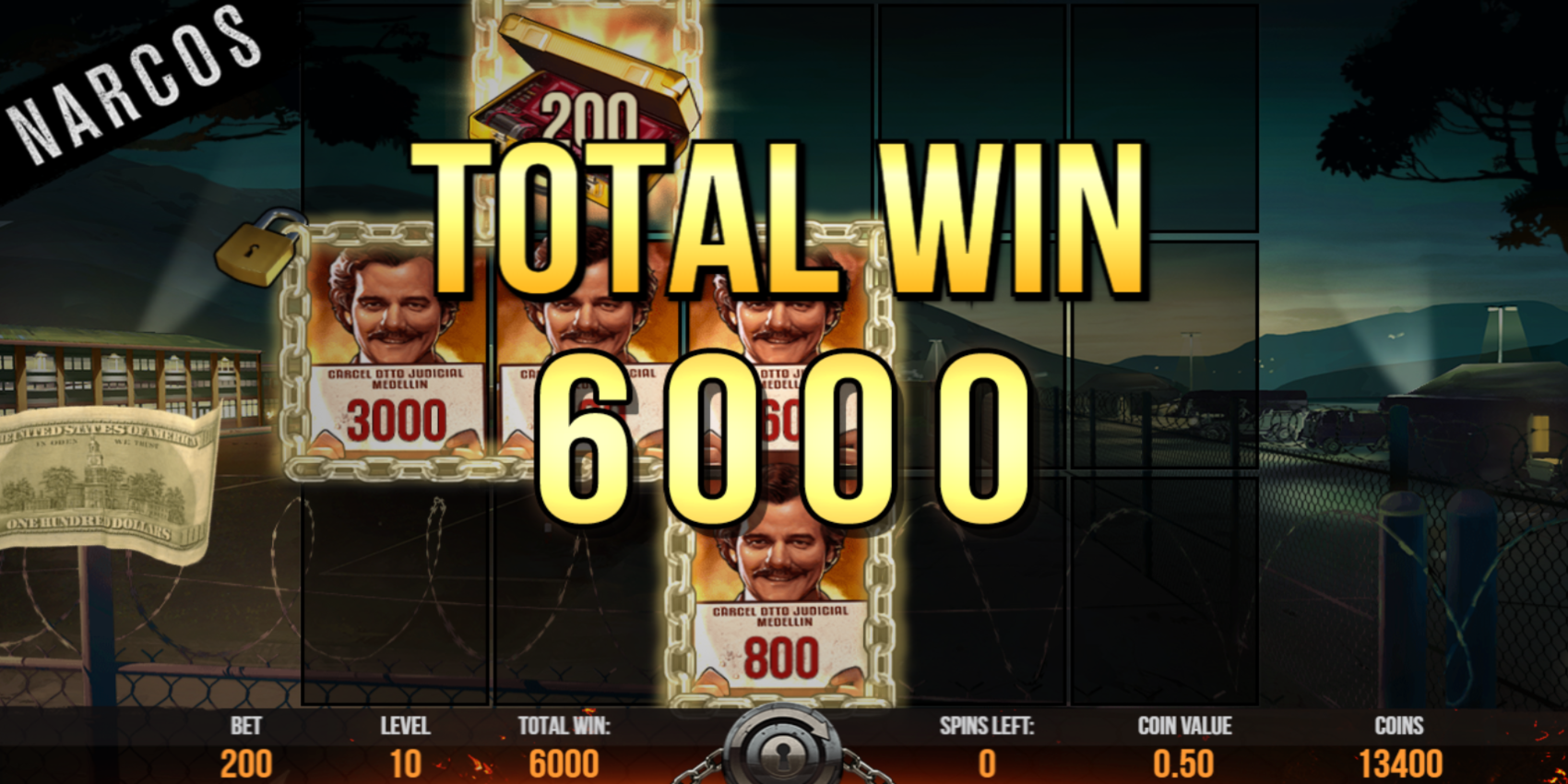 Narcos slot game 4 Escobaro feature