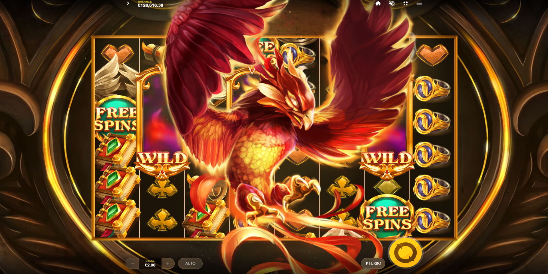 Phoenix Fire Power Reels slot game Gameplay Special Effects