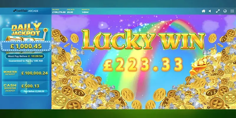 Rainbow Jackpots slot game Betfair has Three types of Jackpots
