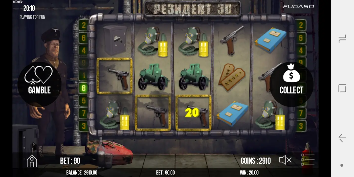 Resident 3D slot game Mobile gameplay