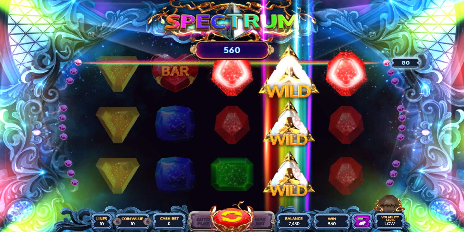 Spectrum slot game Wild Symbols Win