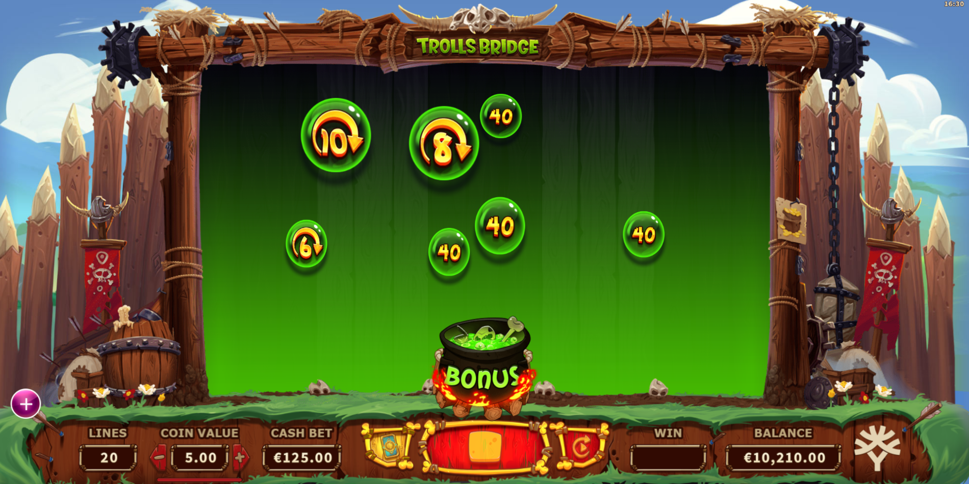 Trolls Bridge slot game Bonus Symbol Win
