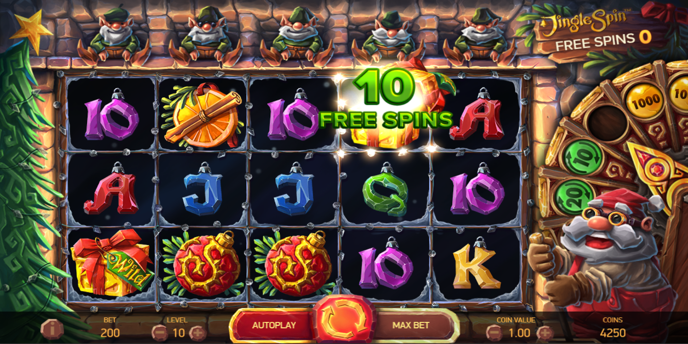 Jingle Spin slot game Free Spins Won