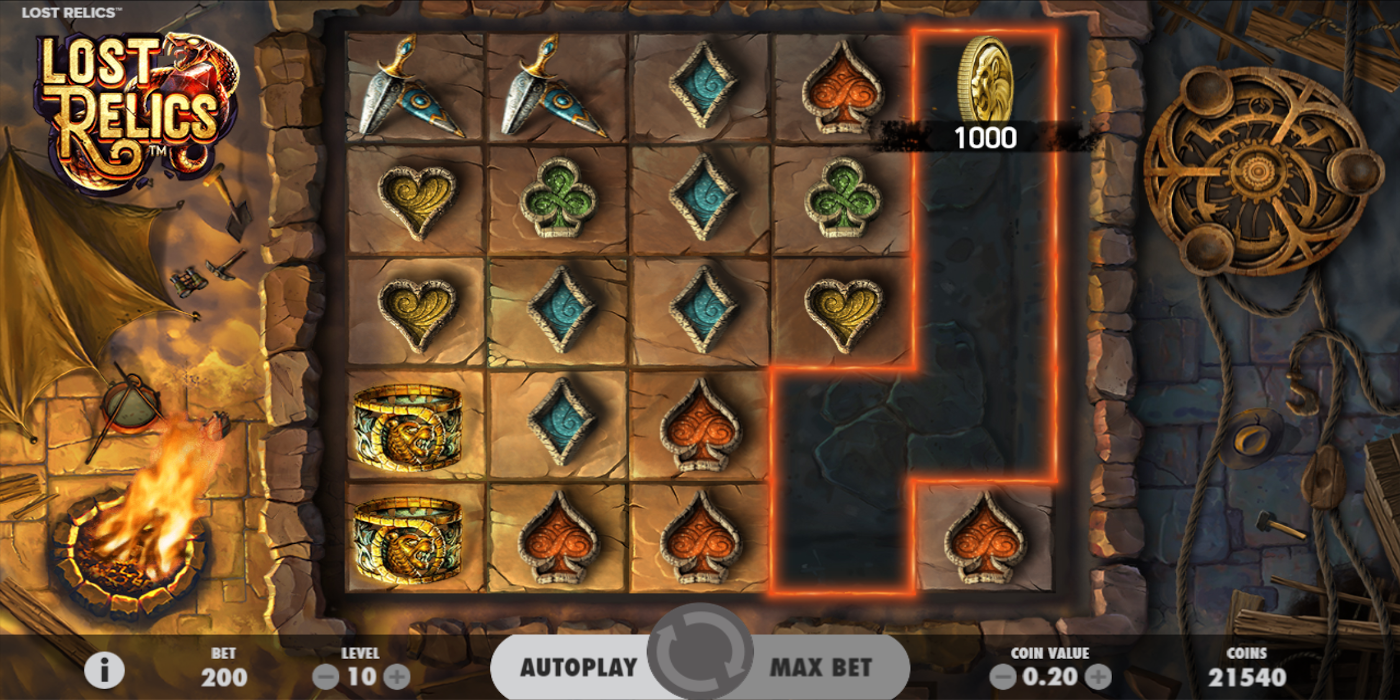 Lost Relics slot game Coin Win feature