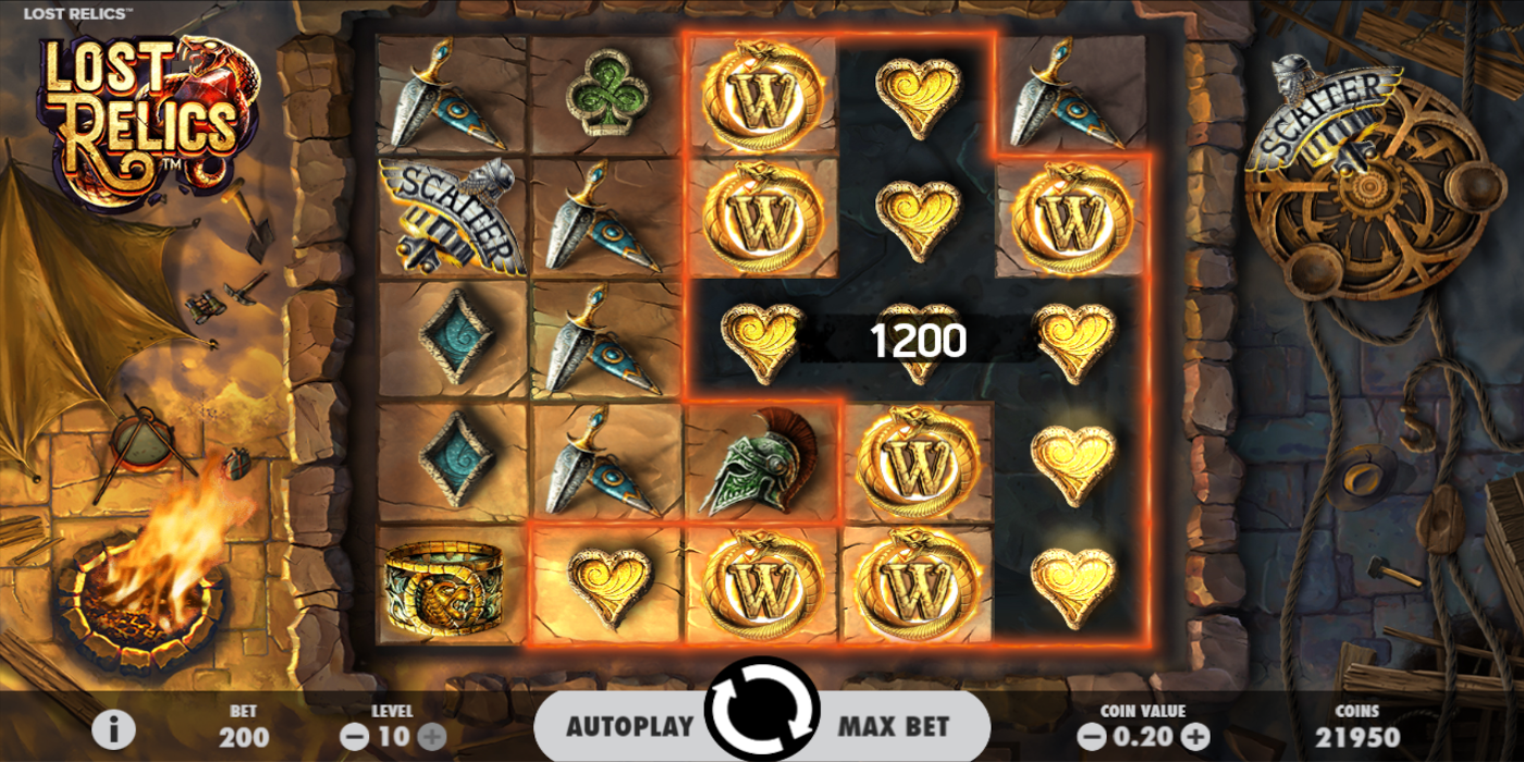 Lost Relics slot game Wild Symbols Win