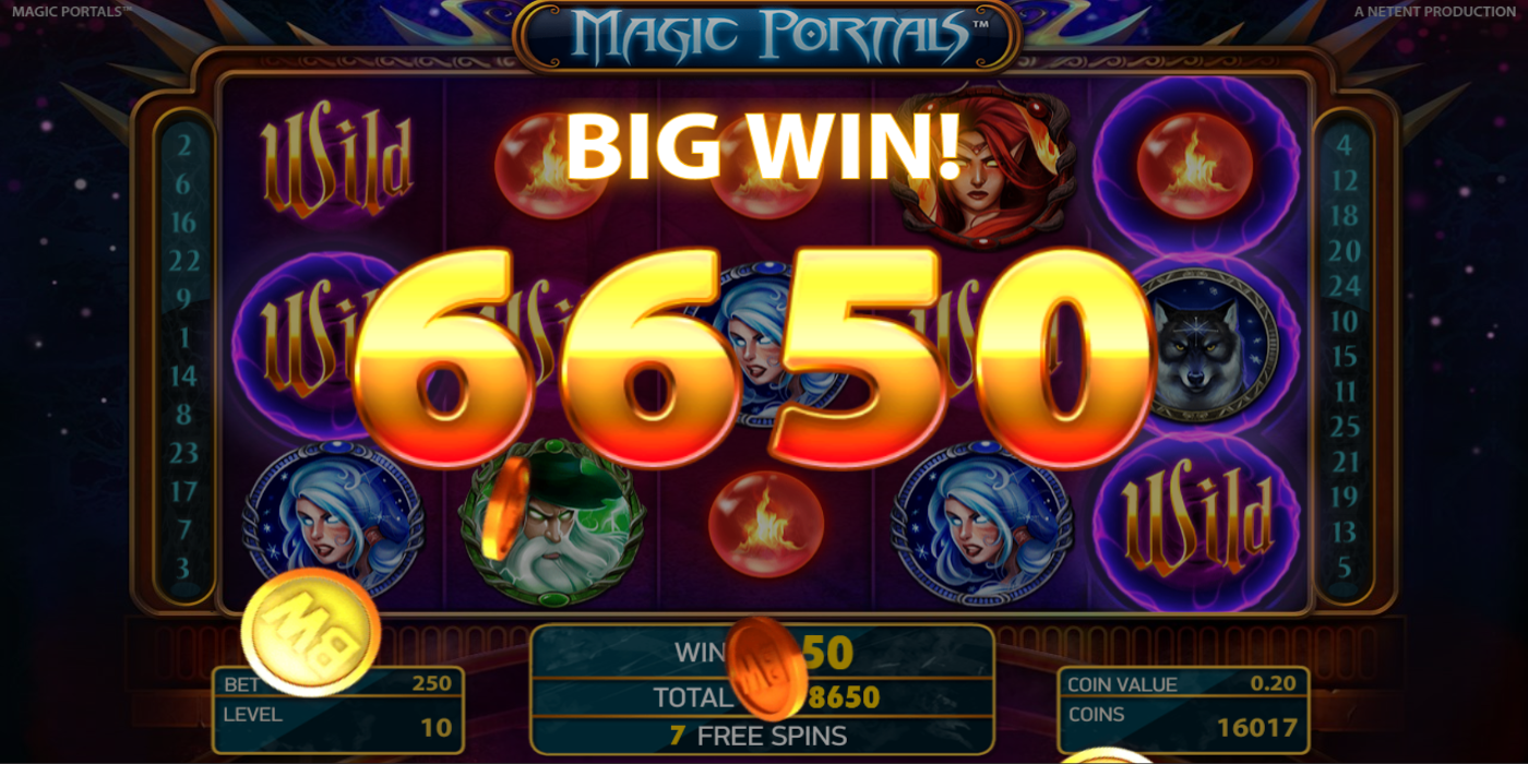 Magic Portals slot game Big Win