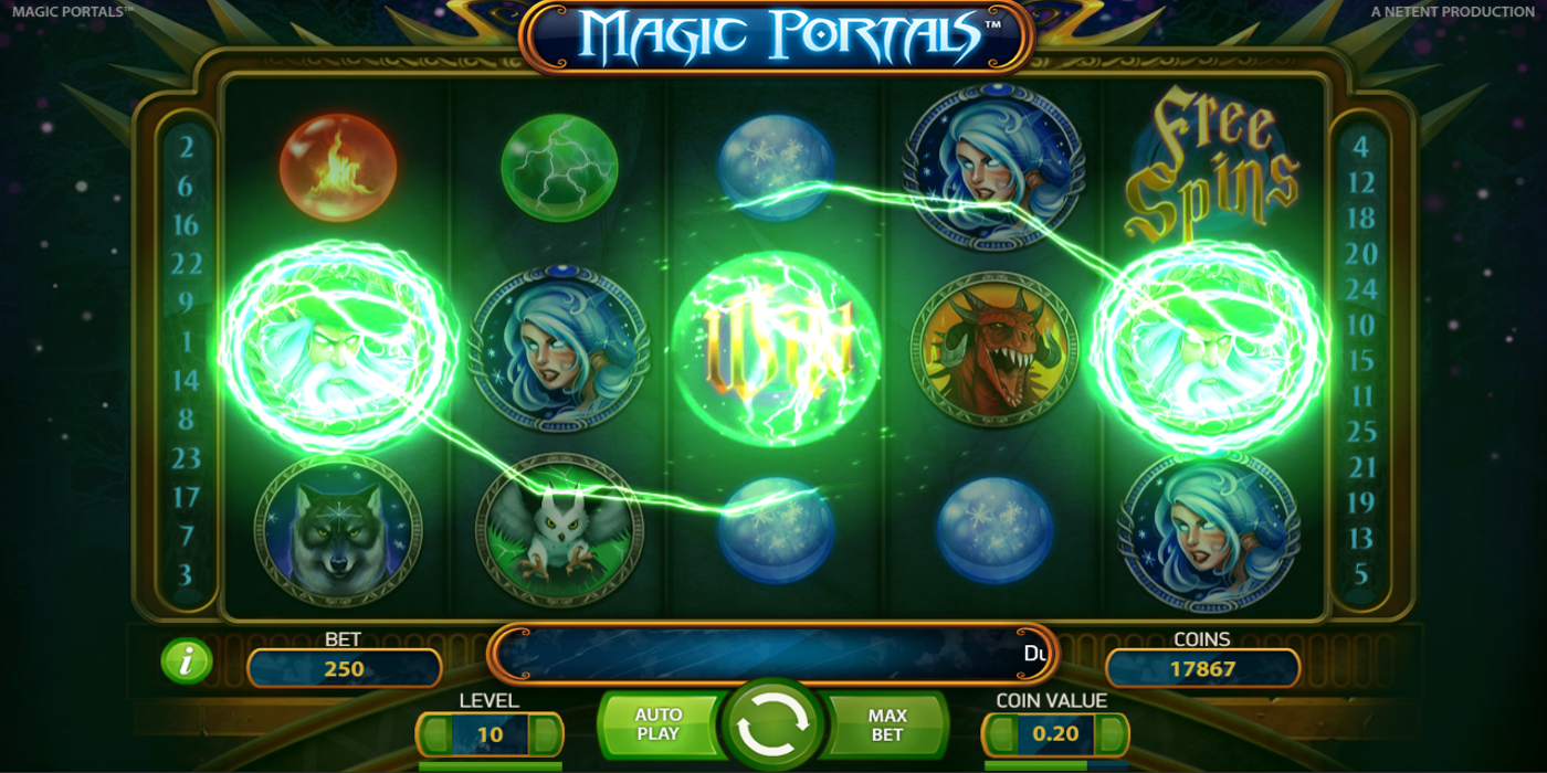 Magic Portals slot game Portals feature