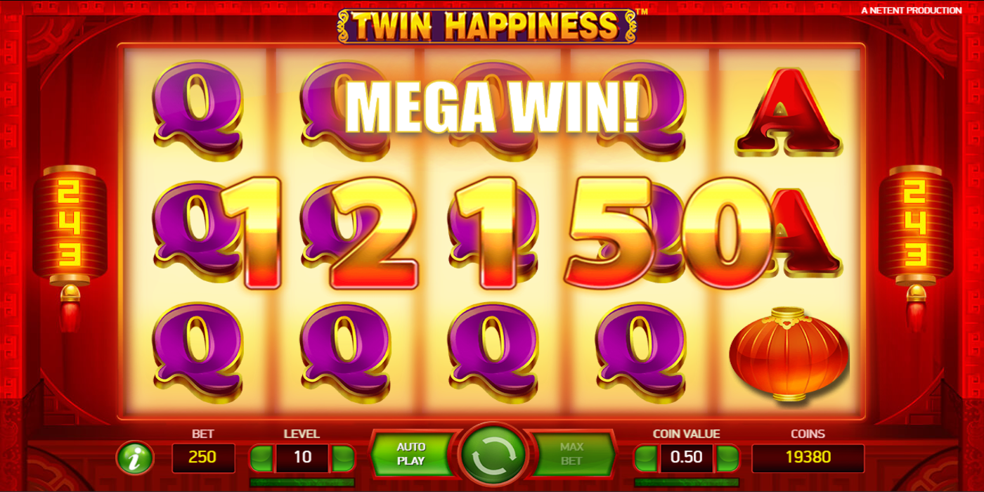 Twin Happiness slot game Mega Win