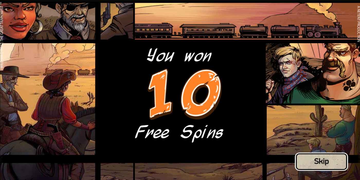 Wild Wild West slot game 10 Free Spins won