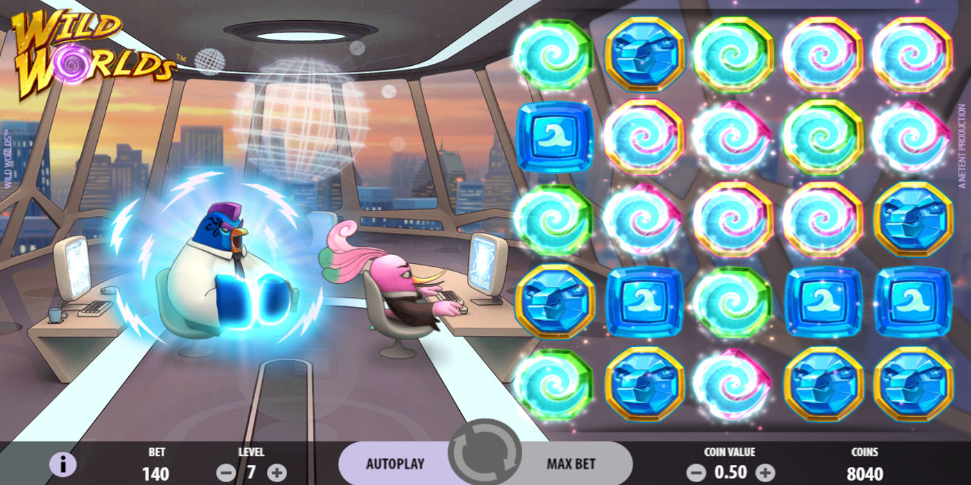 Wild Worlds slot game Base game Gameplay