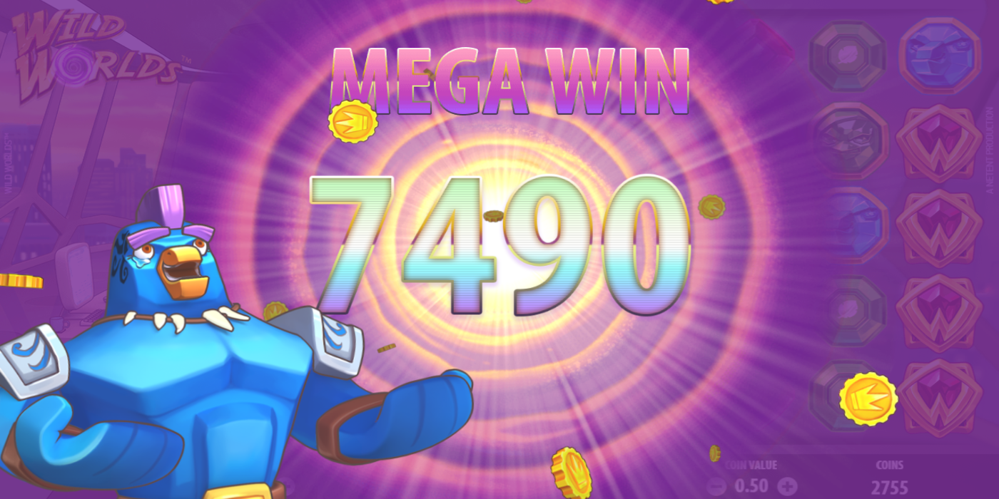 Wild Worlds slot game Mega Win