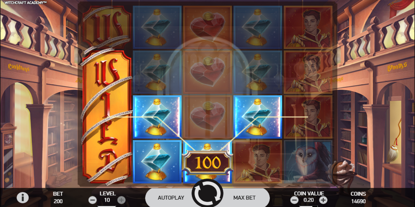 Witchcraft Academy slot game Expanding Wild feature