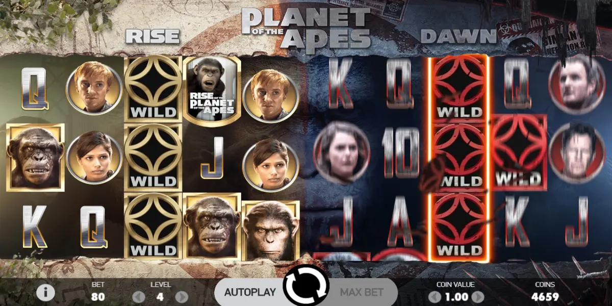 Planet of the Apes slot game Wild symbols features