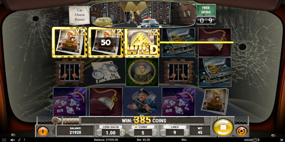 Cops and Robbers slot game machine free spins play