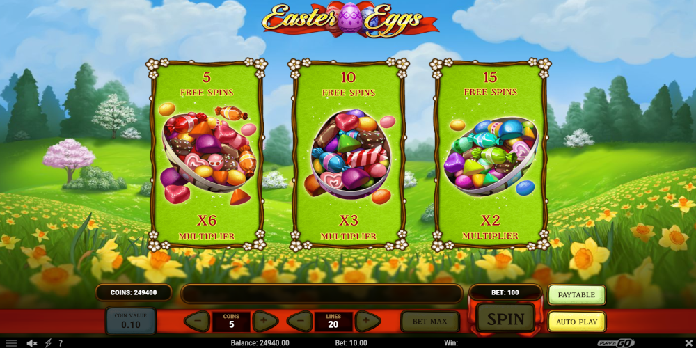 Easter Eggs online slot game Free Spin Bonus round